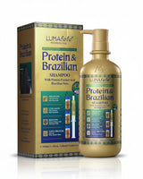 LUMAfofo Shampooing Professionnel Protéine & Brésilien 900ml – Shampooing Hydratant Sans Sulfate