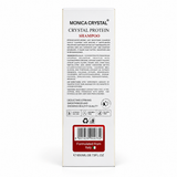 Dos de la boîte Crystal Protein Shampooing 850 ml avec informations du produit